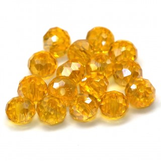 Бусины рондели 6*4мм (оранжевый прозрачный)